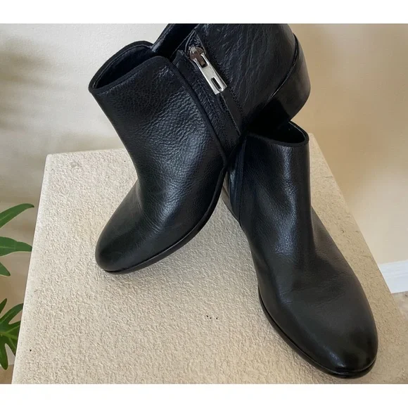 Sam Edelman Black Leather Booties, Size 37 European. - Picture 8 of 14